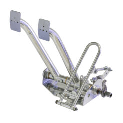 RLR Chromoly Pan Pedal Assembly ( pedals shown are "ceramic" coated, we optionally offer "powder" coating only )