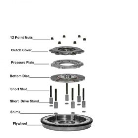 Rev 6, 8 Dowel, Single Disc Clutch System Exploded View Parts List